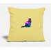 Universe Cat Space Celestial Galaxies Cosmos Gift Washed Yellow Pillow